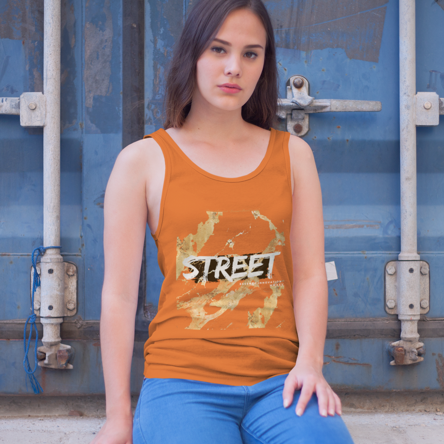 STREET Gold Graffiti XI | Unisex Tank Top | Orange