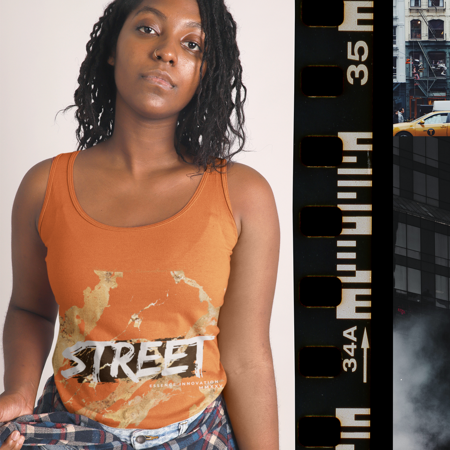 STREET Gold Graffiti XI | Unisex Tank Top | Orange