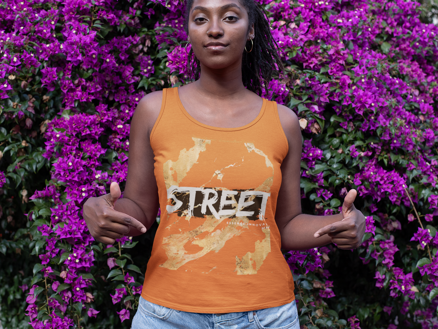 STREET Gold Graffiti XI | Unisex Tank Top | Orange