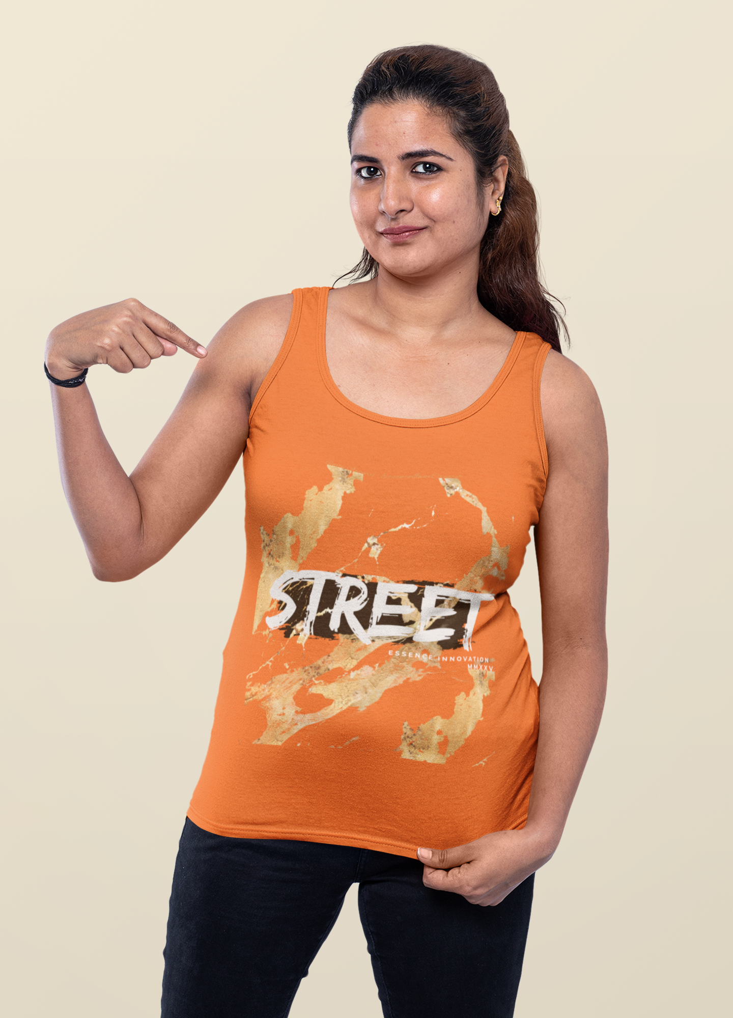 STREET Gold Graffiti XI | Unisex Tank Top | Orange
