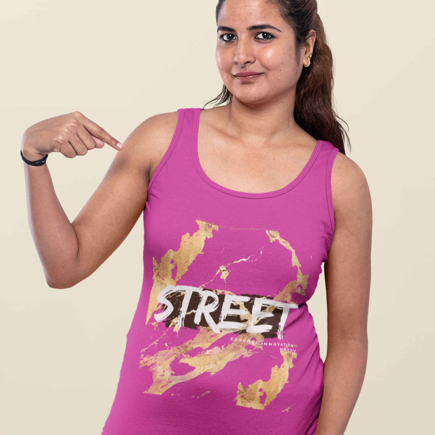 STREET Gold Graffiti XVIII | Unisex Tank Top | Pink