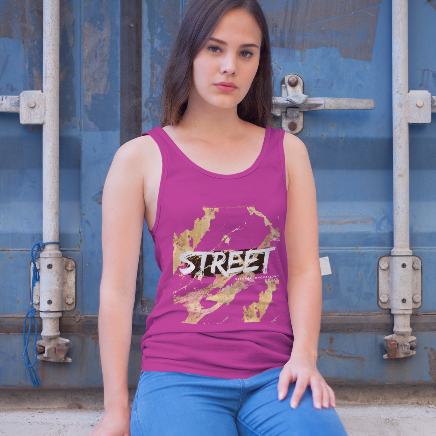 STREET Gold Graffiti XVIII | Unisex Tank Top | Pink