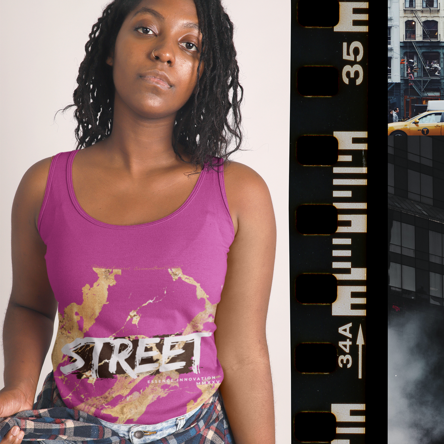 STREET Gold Graffiti XVIII | Unisex Tank Top | Pink