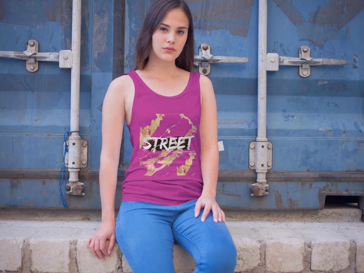 STREET Gold Graffiti XVIII | Unisex Tank Top | Pink