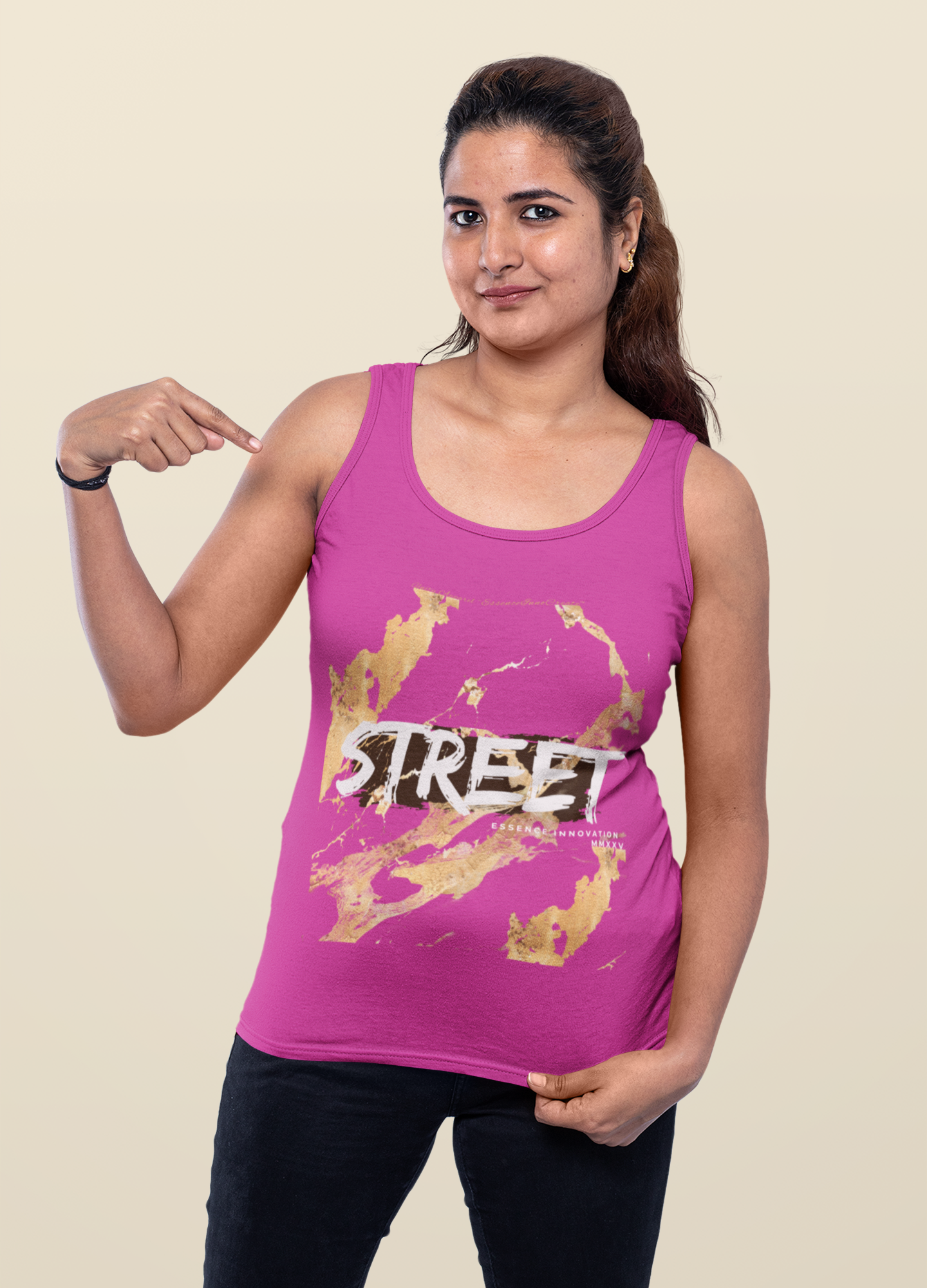 STREET Gold Graffiti XVIII | Unisex Tank Top | Pink