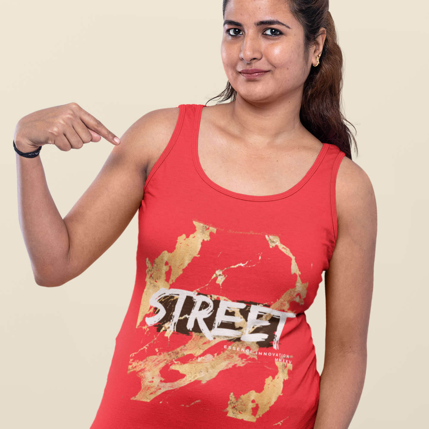 STREET Gold Graffiti IX | Unisex Tank Top | Red