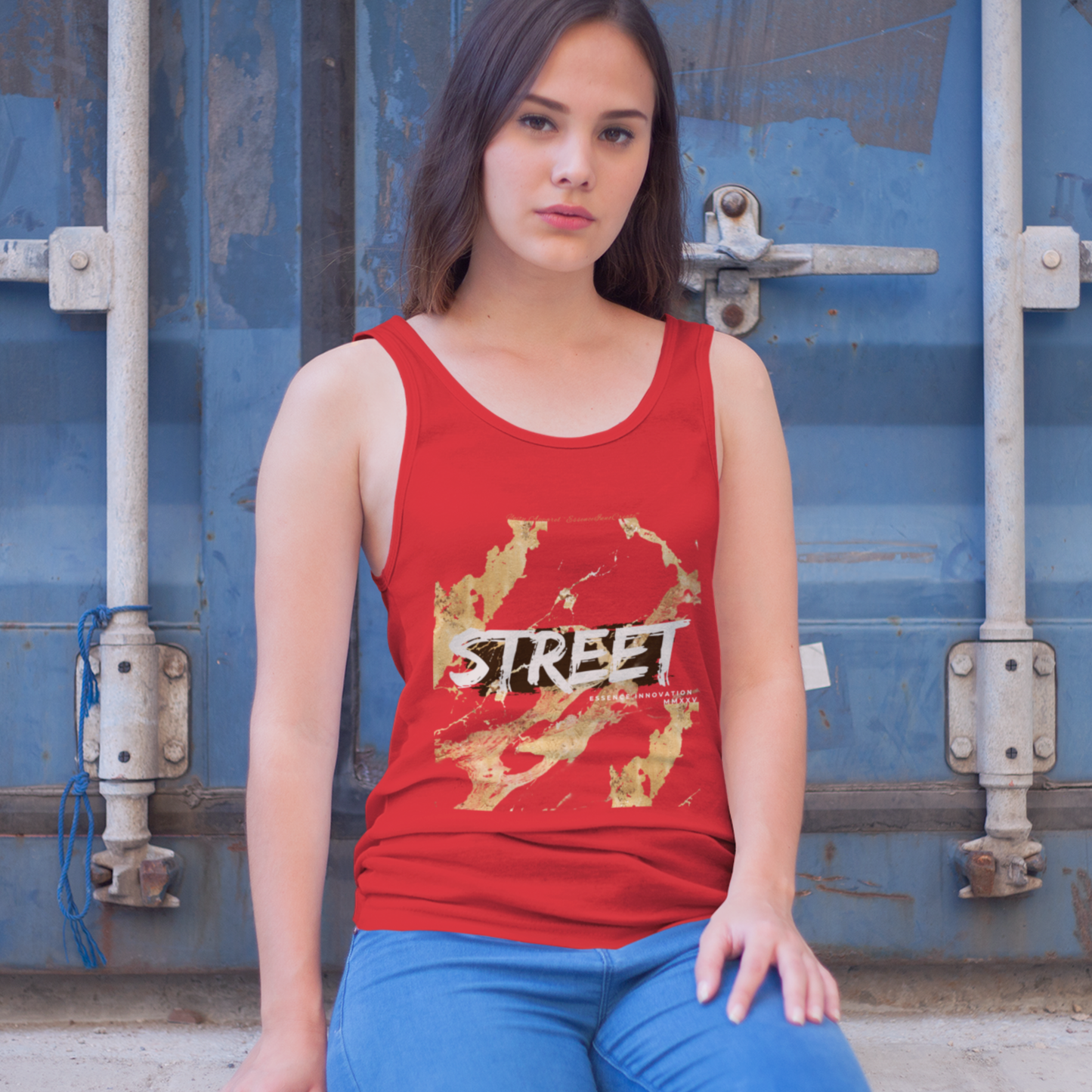 STREET Gold Graffiti IX | Unisex Tank Top | Red