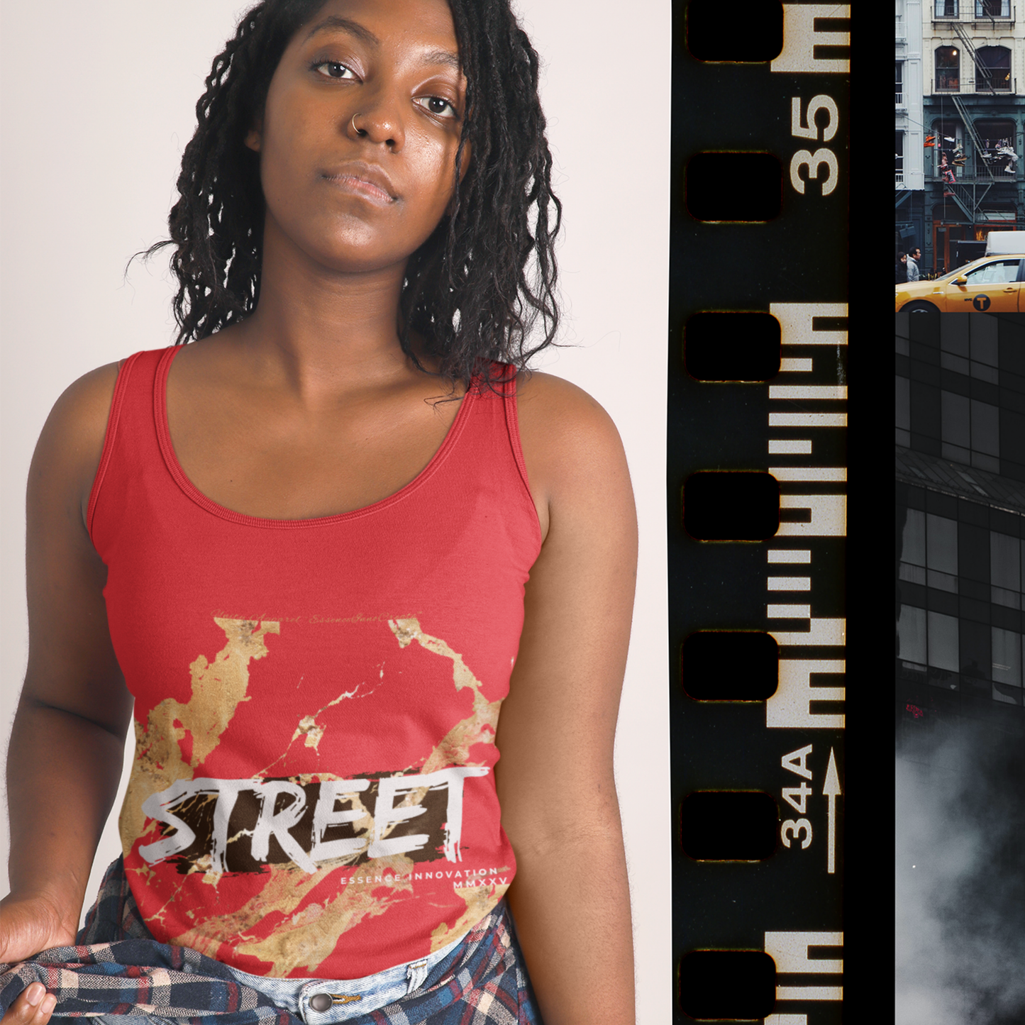 STREET Gold Graffiti IX | Unisex Tank Top | Red