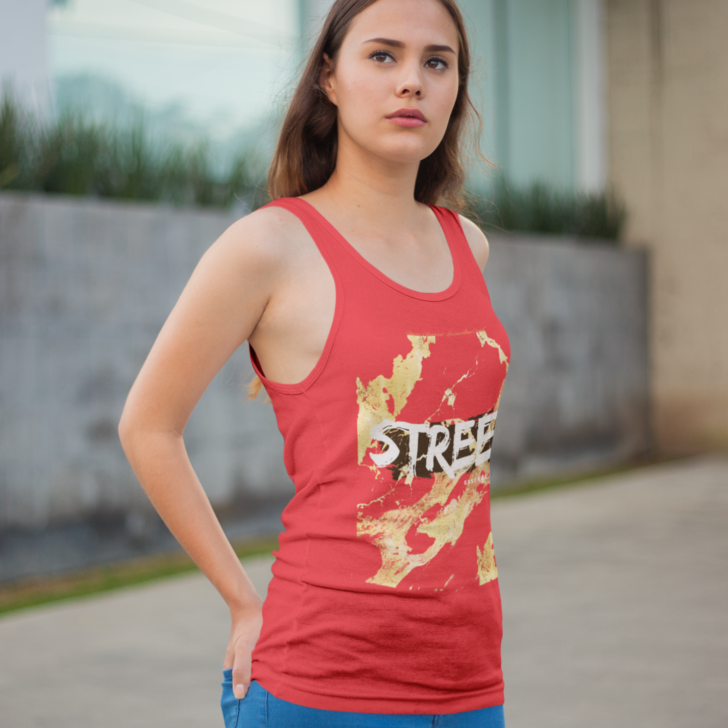 STREET Gold Graffiti IX | Unisex Tank Top | Red