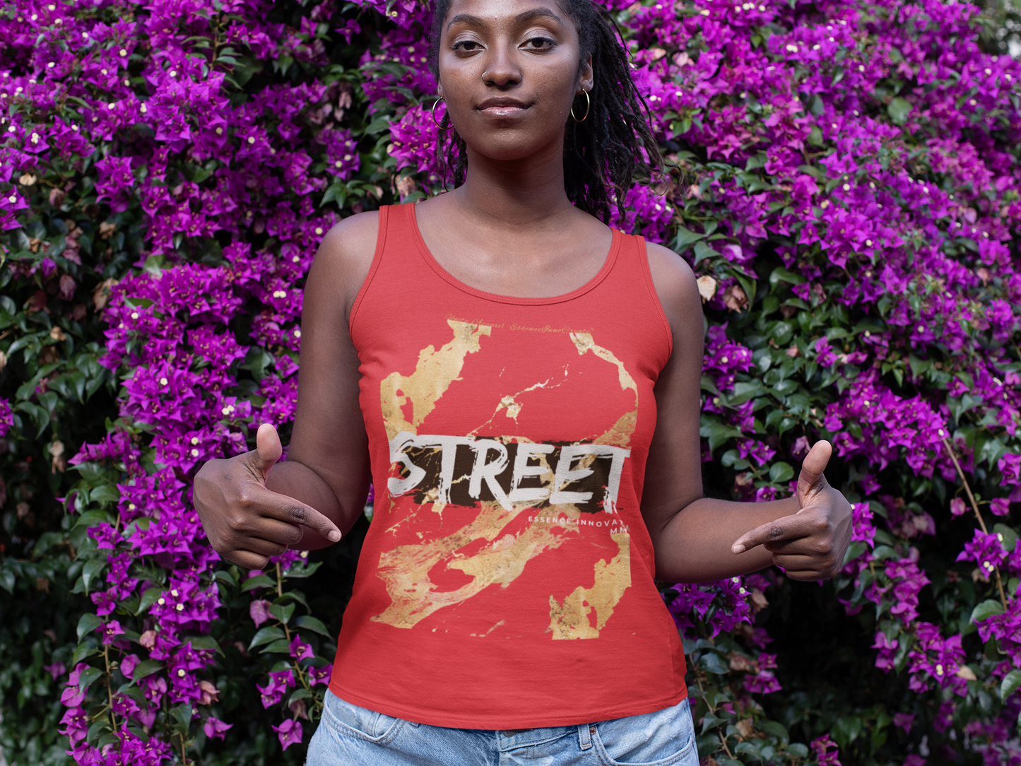 STREET Gold Graffiti IX | Unisex Tank Top | Red