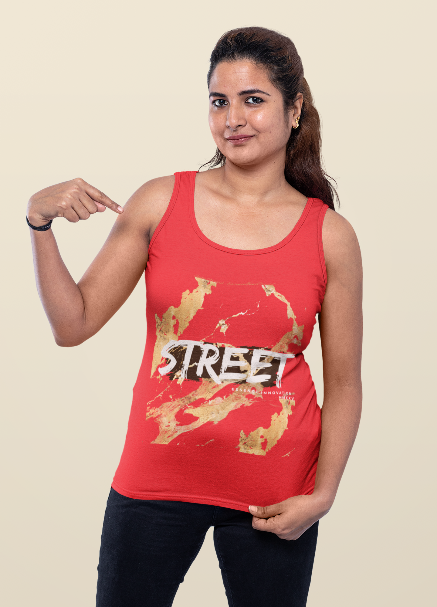 STREET Gold Graffiti IX | Unisex Tank Top | Red