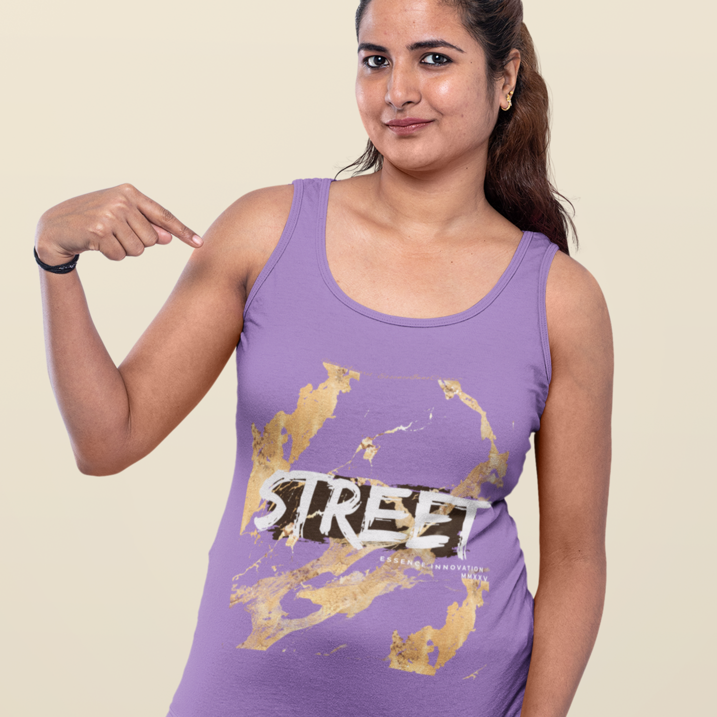 STREET Gold Graffiti XIX | Unisex Tank Top | Soft Purple
