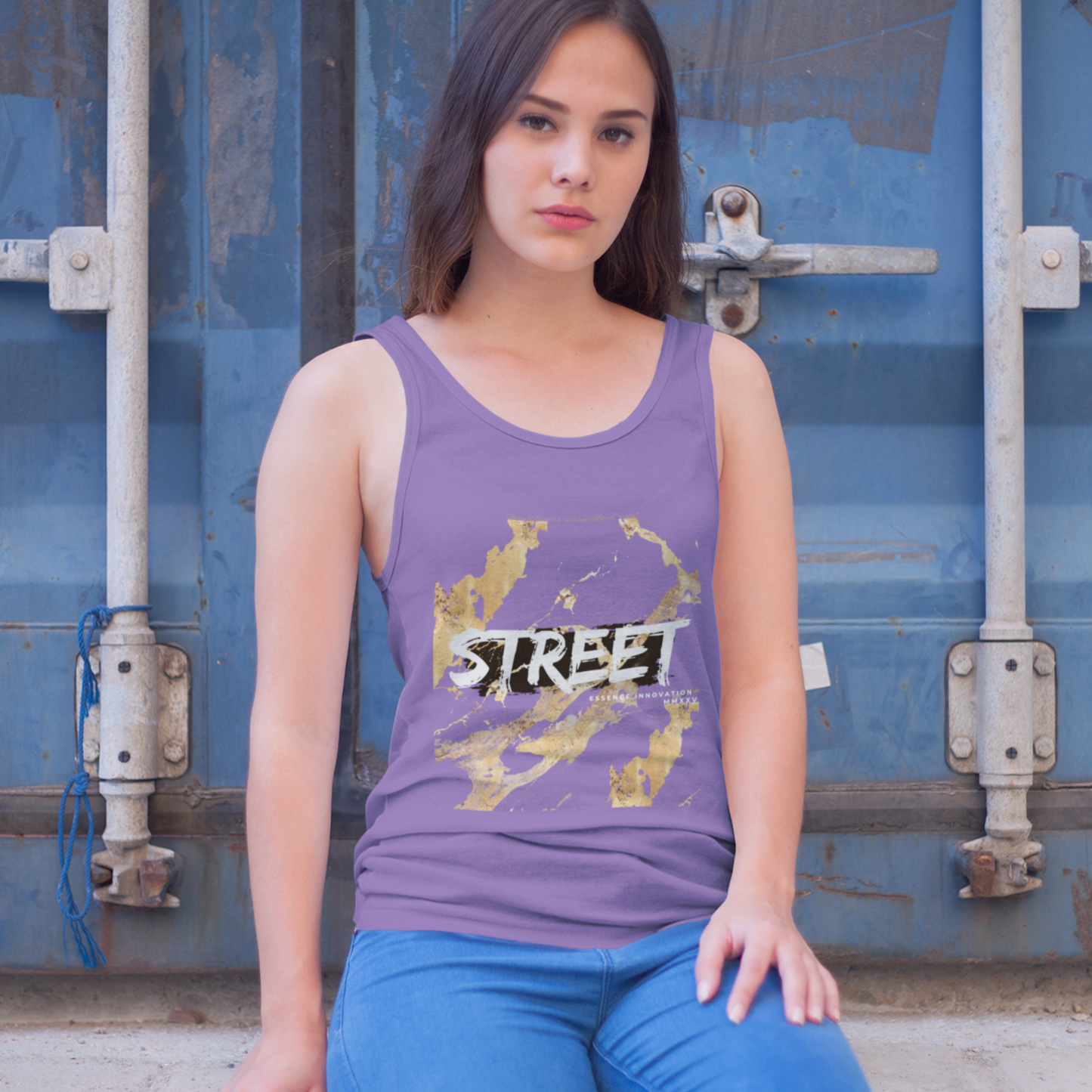 STREET Gold Graffiti XIX | Unisex Tank Top | Soft Purple