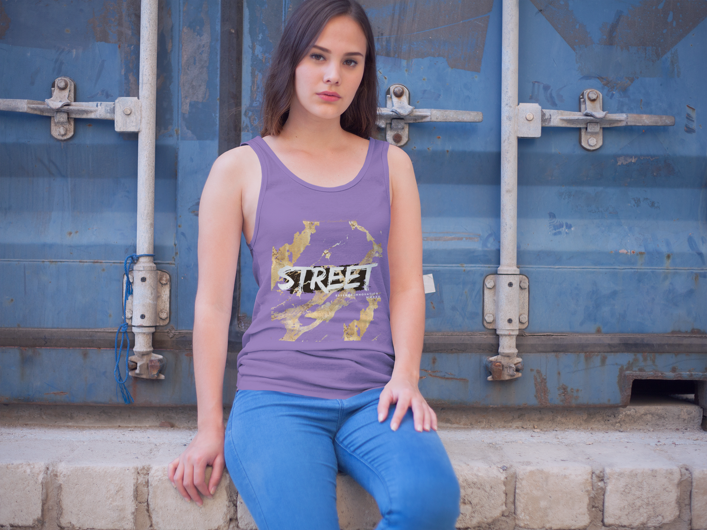 STREET Gold Graffiti XIX | Unisex Tank Top | Soft Purple
