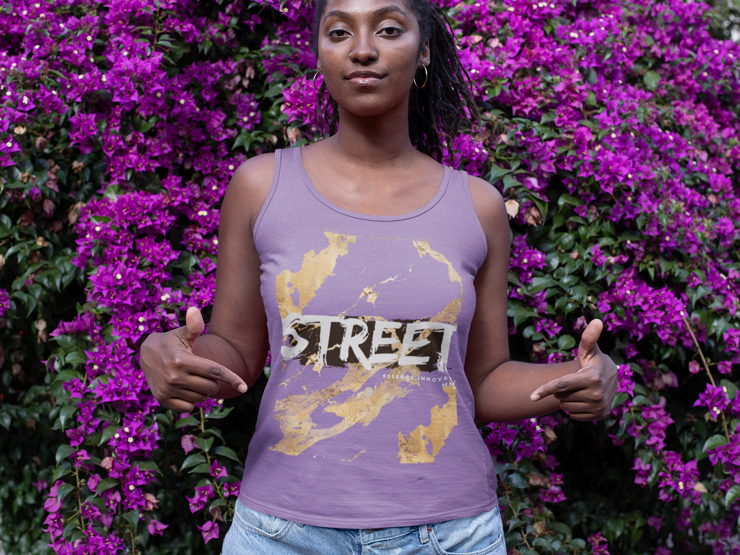 STREET Gold Graffiti XIX | Unisex Tank Top | Soft Purple