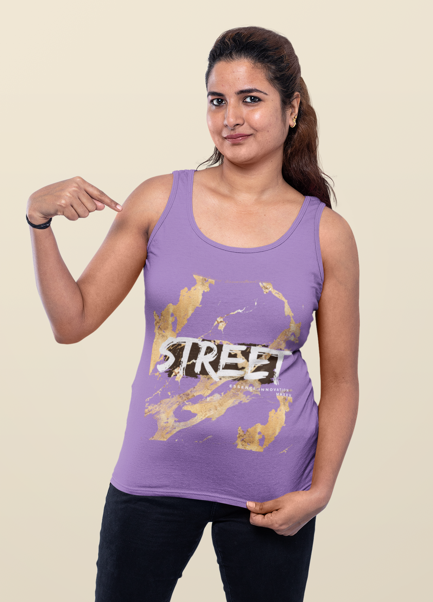 STREET Gold Graffiti XIX | Unisex Tank Top | Soft Purple
