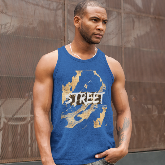 STREET Gold Graffiti XIII | Unisex Tank Top | Dark Blue