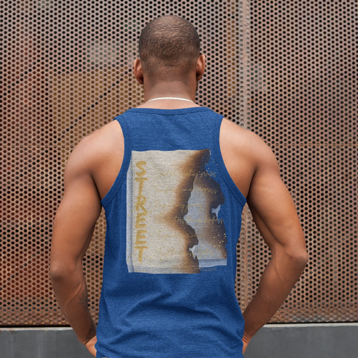 STREET Gold Graffiti XIII | Unisex Tank Top | Dark Blue