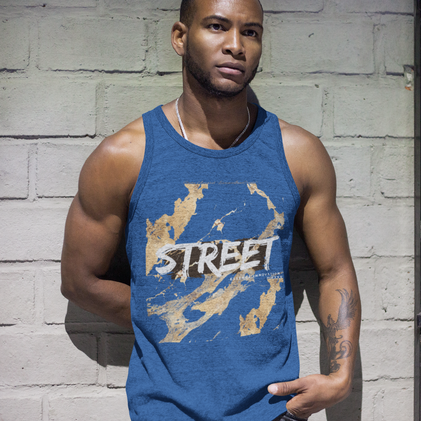STREET Gold Graffiti XIII | Unisex Tank Top | Dark Blue