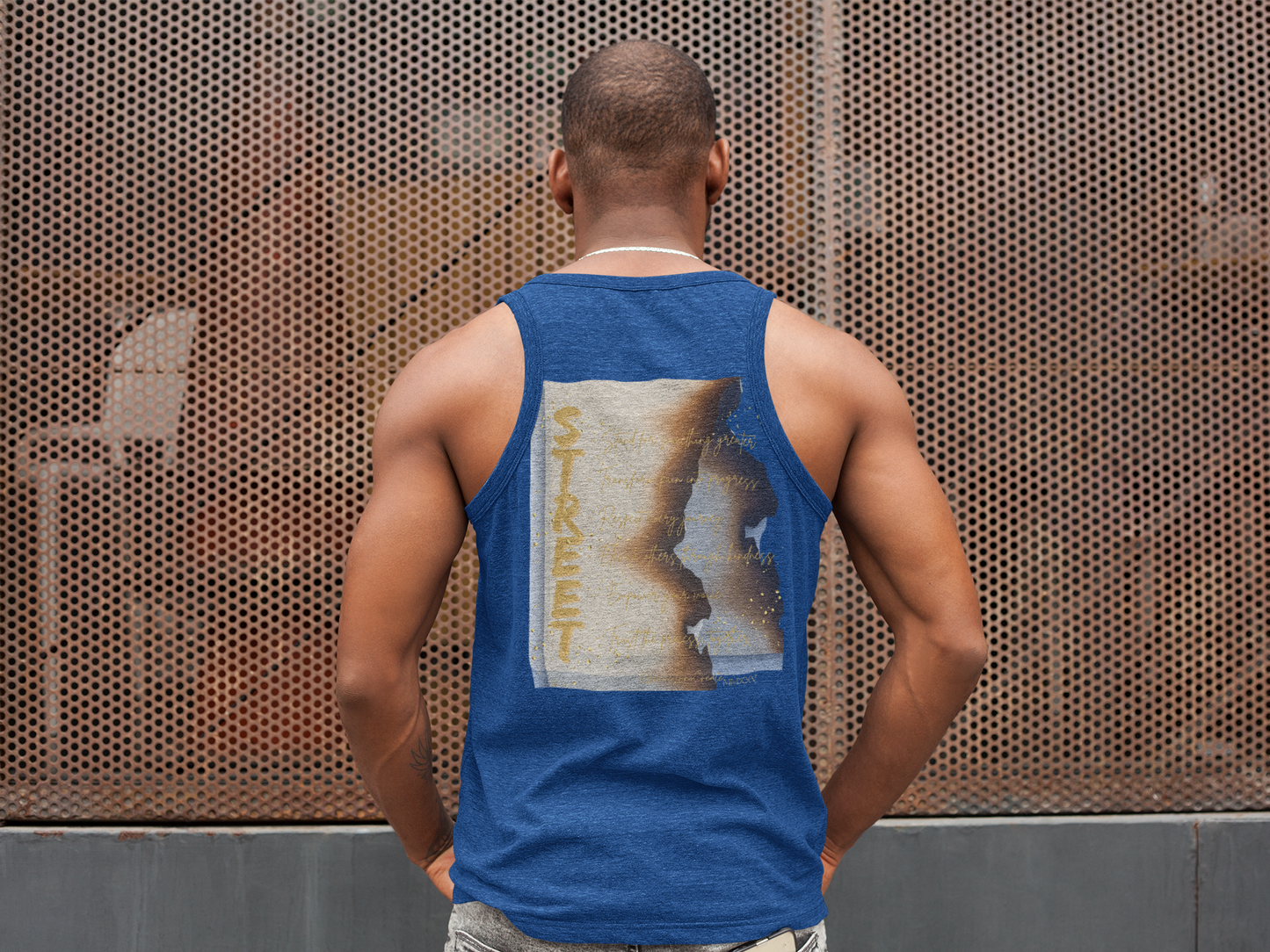 STREET Gold Graffiti XIII | Unisex Tank Top | Dark Blue