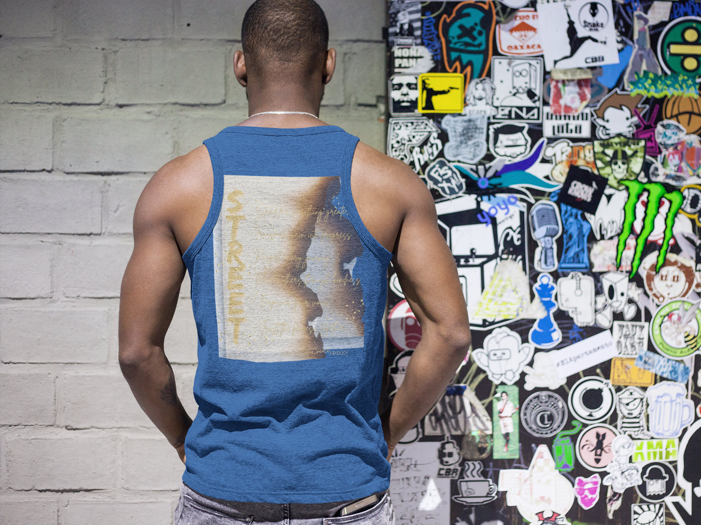 STREET Gold Graffiti XIII | Unisex Tank Top | Dark Blue