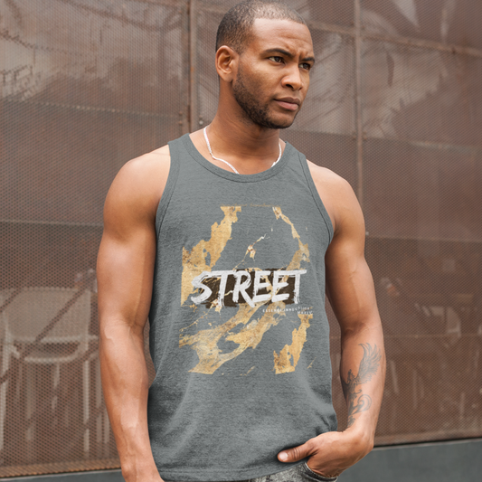 STREET Gold Graffiti VIII | Unisex Tank Top | Dark Grey