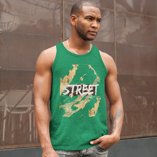 STREET Gold Graffiti XII | Unisex Tank Top | Dark Green