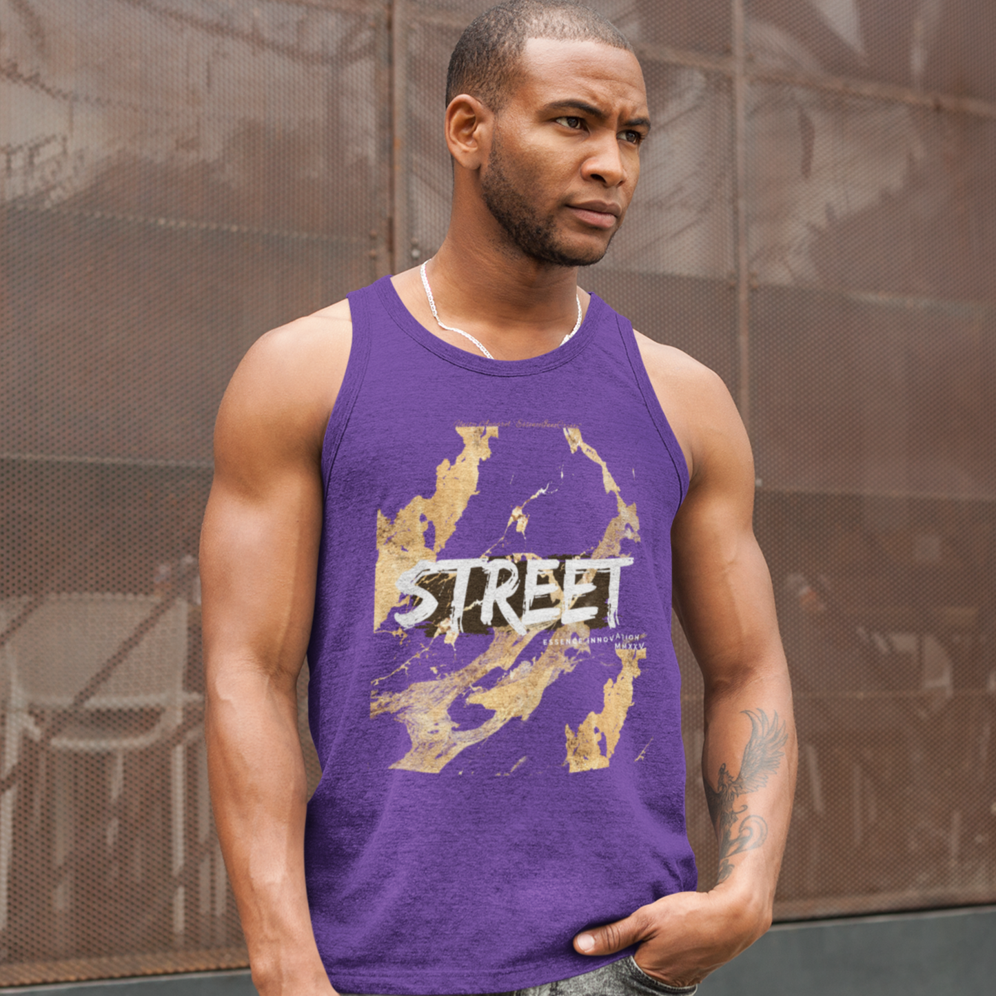 STREET Gold Graffiti XVI | Unisex Tank Top | Purple
