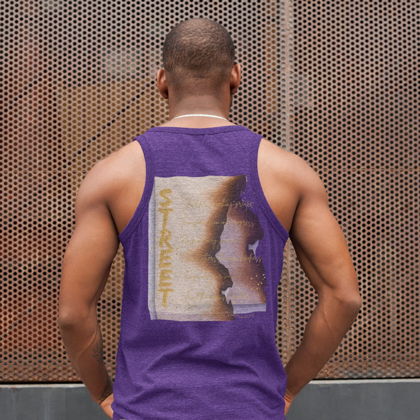 STREET Gold Graffiti XVI | Unisex Tank Top | Purple