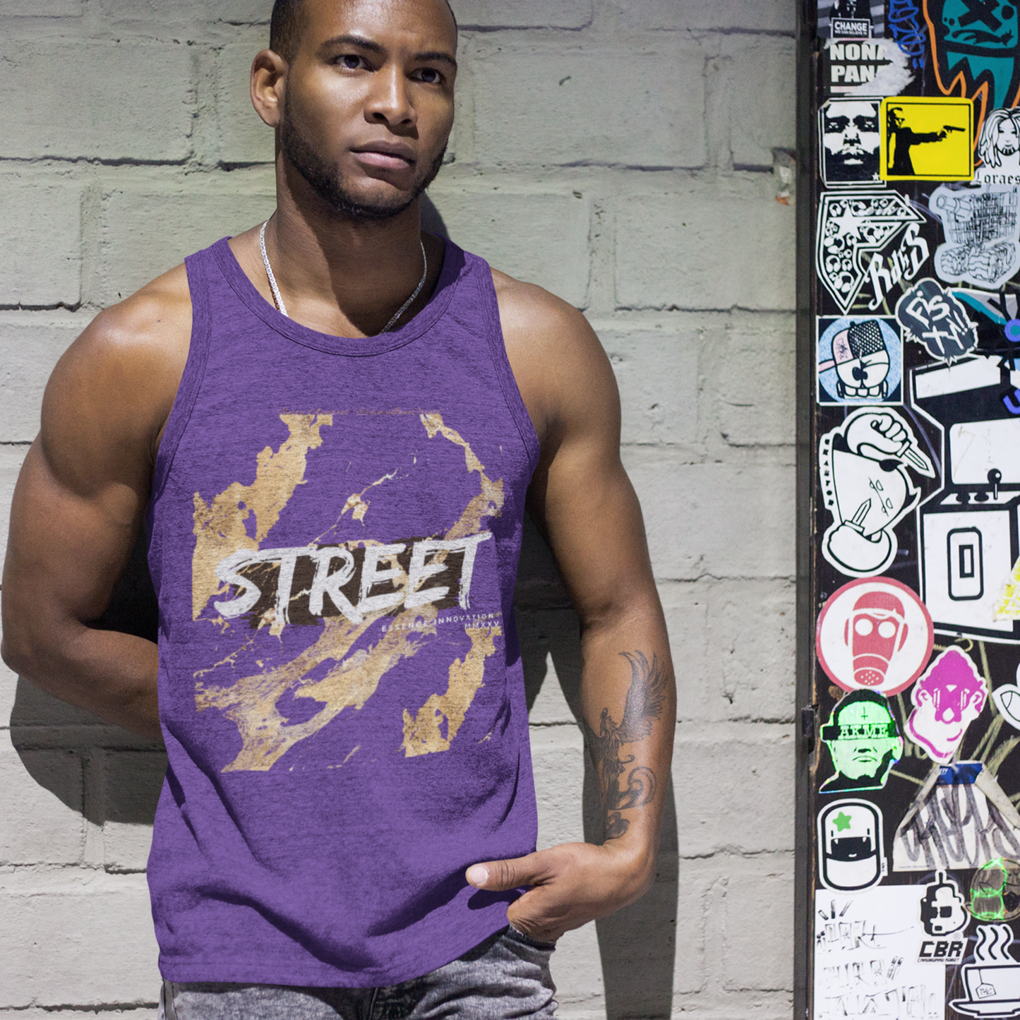 STREET Gold Graffiti XVI | Unisex Tank Top | Purple