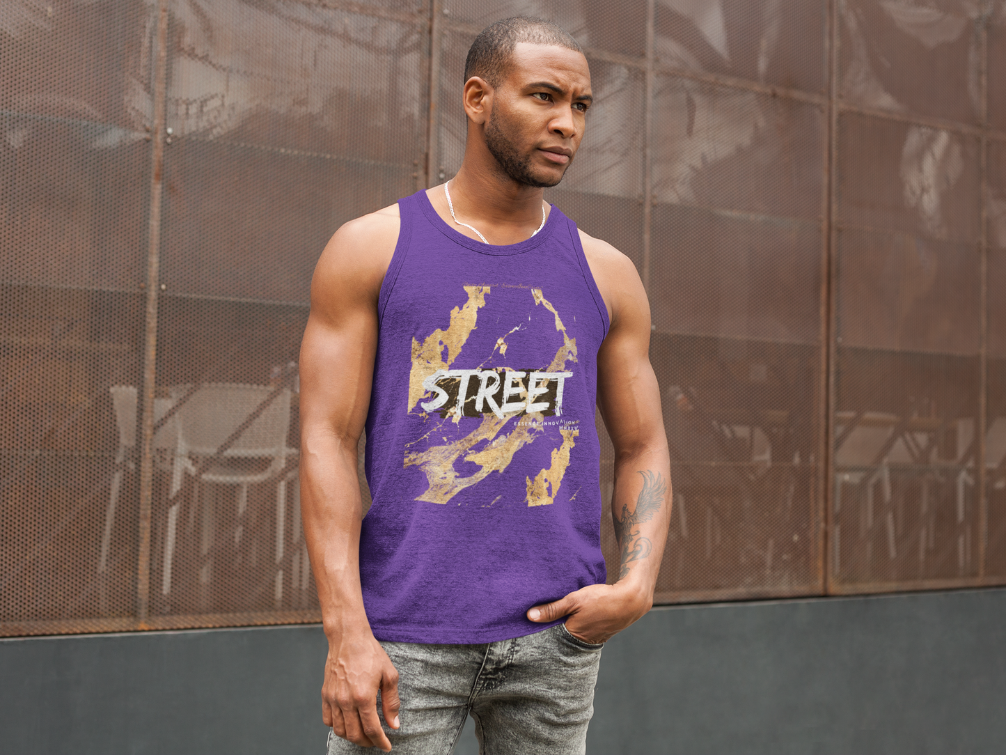 STREET Gold Graffiti XVI | Unisex Tank Top | Purple