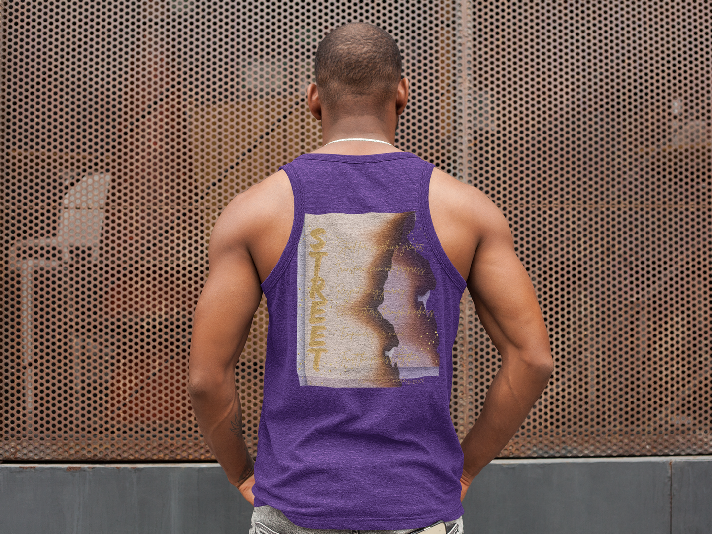 STREET Gold Graffiti XVI | Unisex Tank Top | Purple