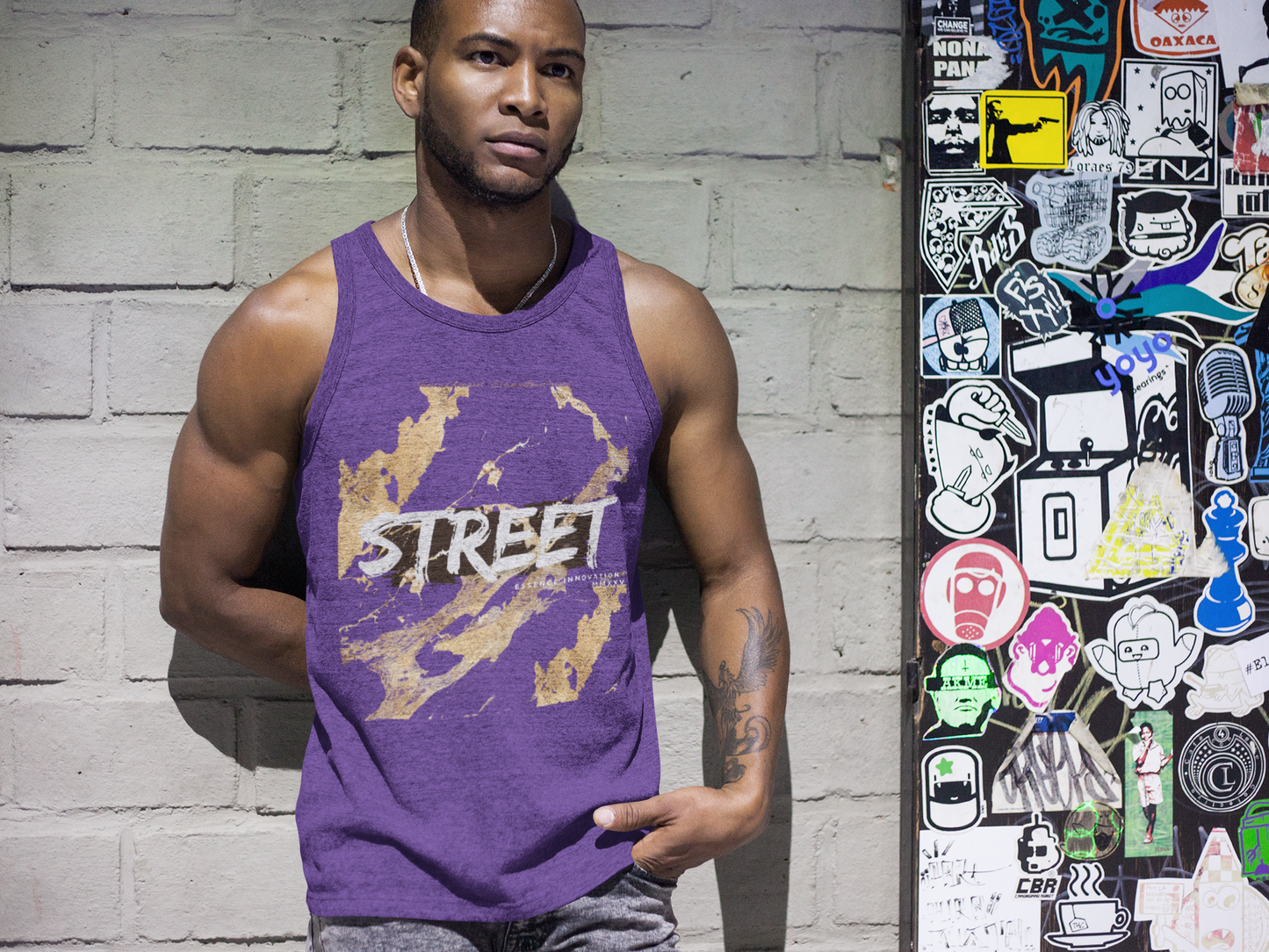 STREET Gold Graffiti XVI | Unisex Tank Top | Purple