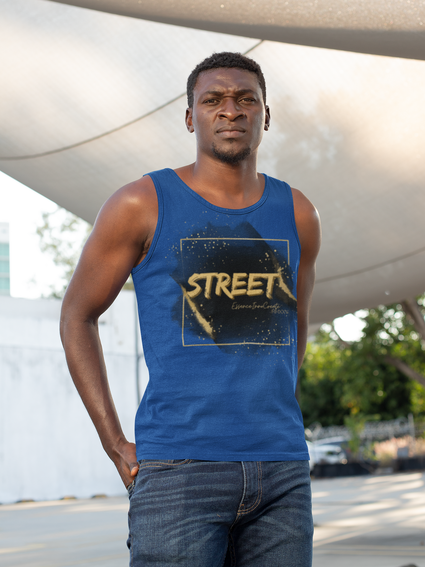 Street Wear Tank XIII | EssenceInnoCreate | Dark Blue