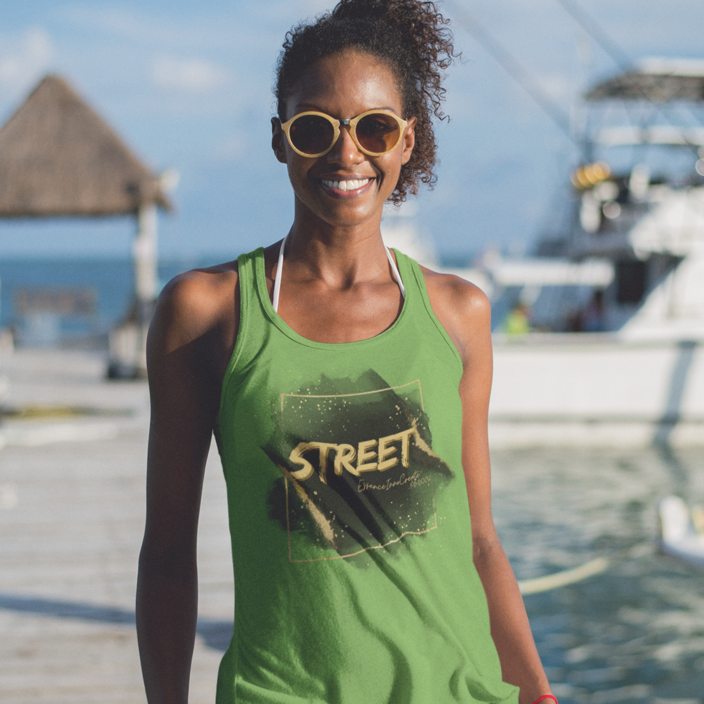 Street Wear Tank XXIV | EssenceInnoCreate | Light Green