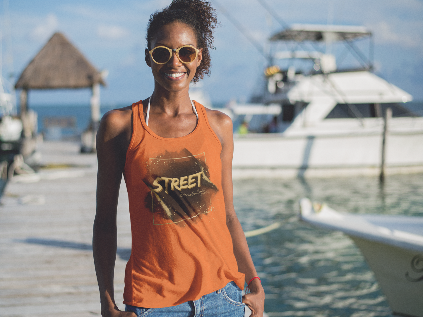 Street Wear Tank XI | EssenceInnoCreate | Orange