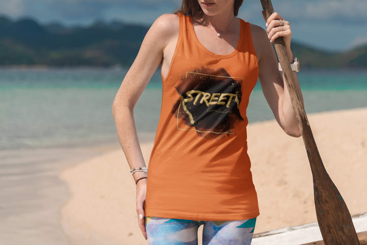 Street Wear Tank XI | EssenceInnoCreate | Orange
