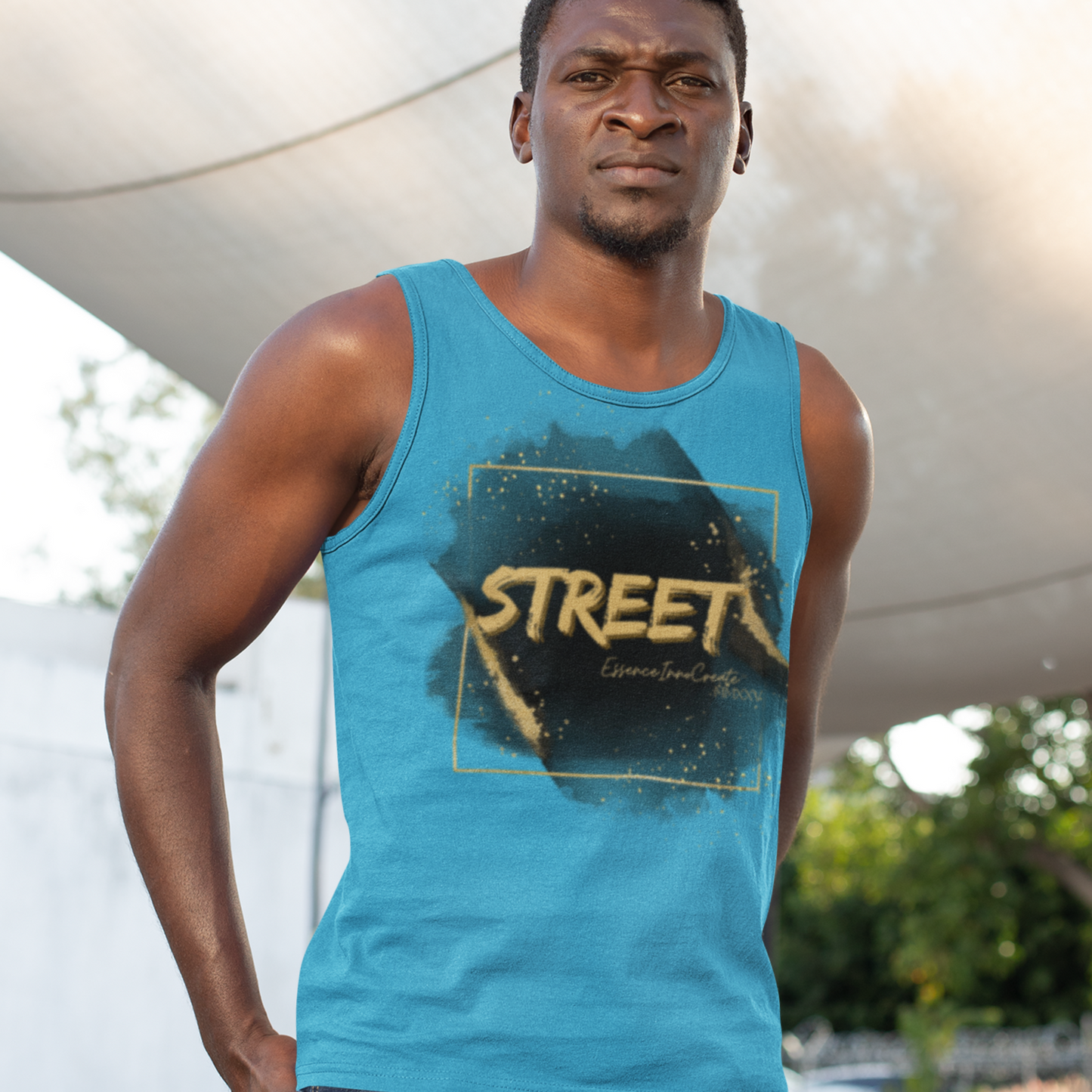Street Wear Tank XV | EssenceInnoCreate | Turquoise