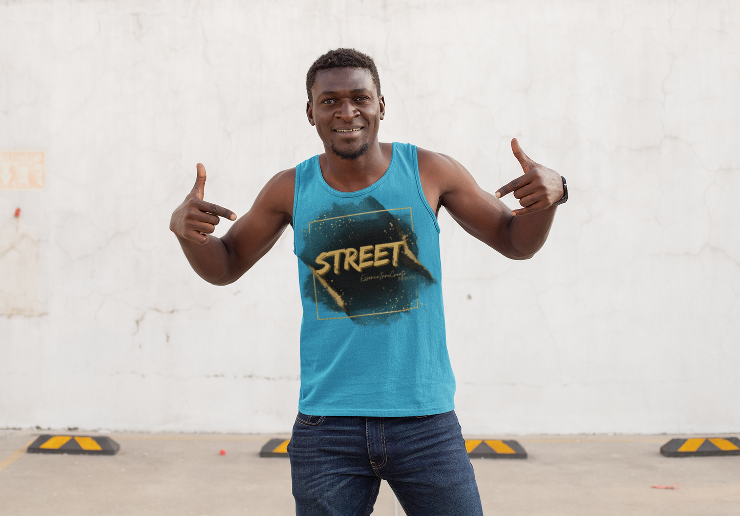 Street Wear Tank XV | EssenceInnoCreate | Turquoise