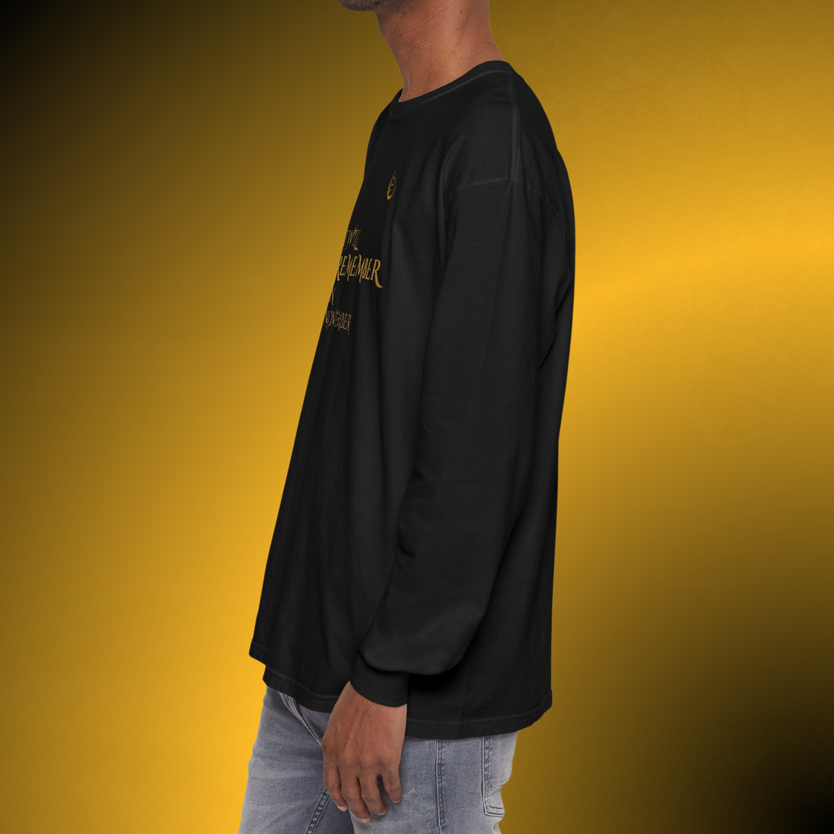 Quiet Resolve Long Sleeve Shirt – Reflective Statement Tee by Essence Innovation featuring meaningful typography and unisex everyday comfort.