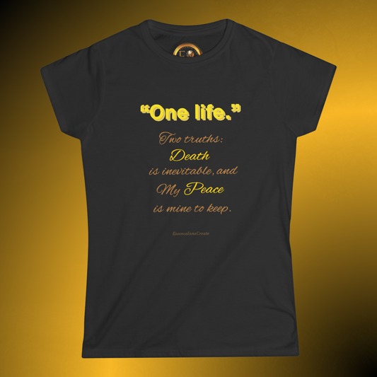 One Life T-Shirt – Minimal Inspirational Quote Tee