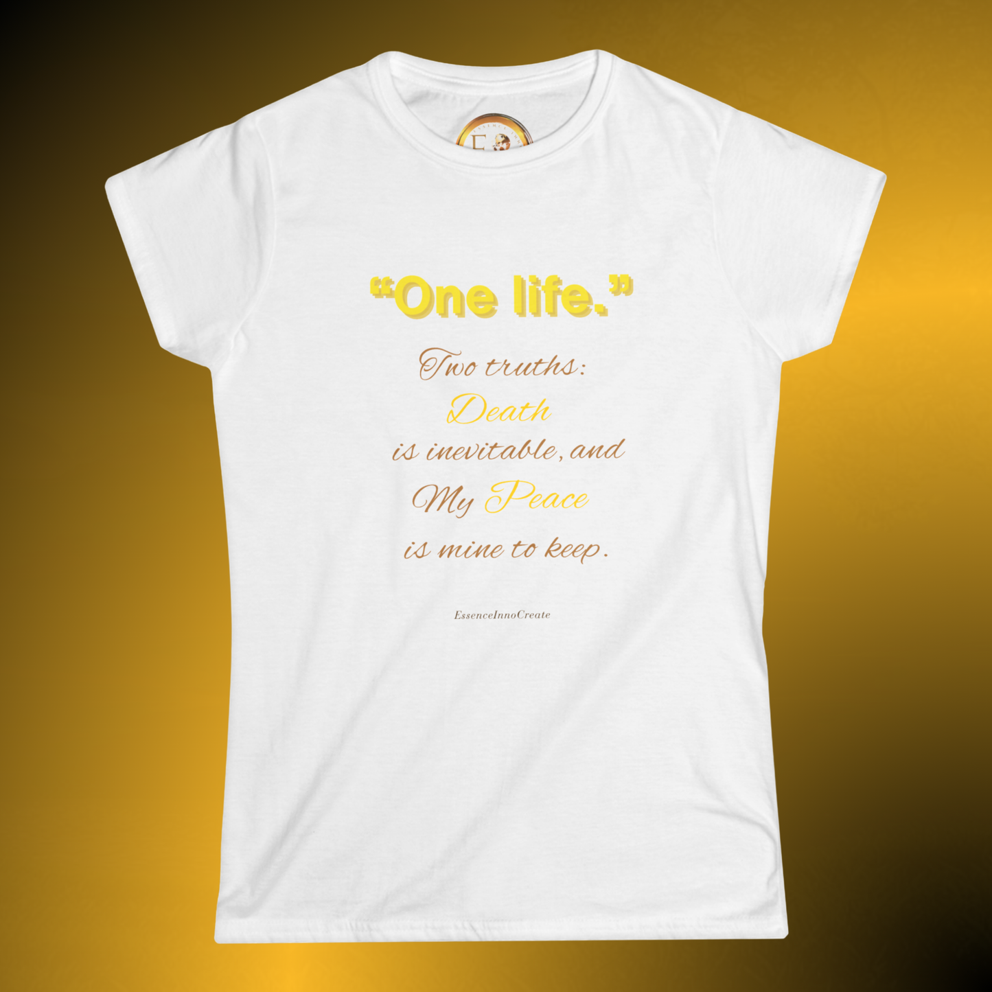 One Life T-Shirt – Minimal Inspirational Quote Tee