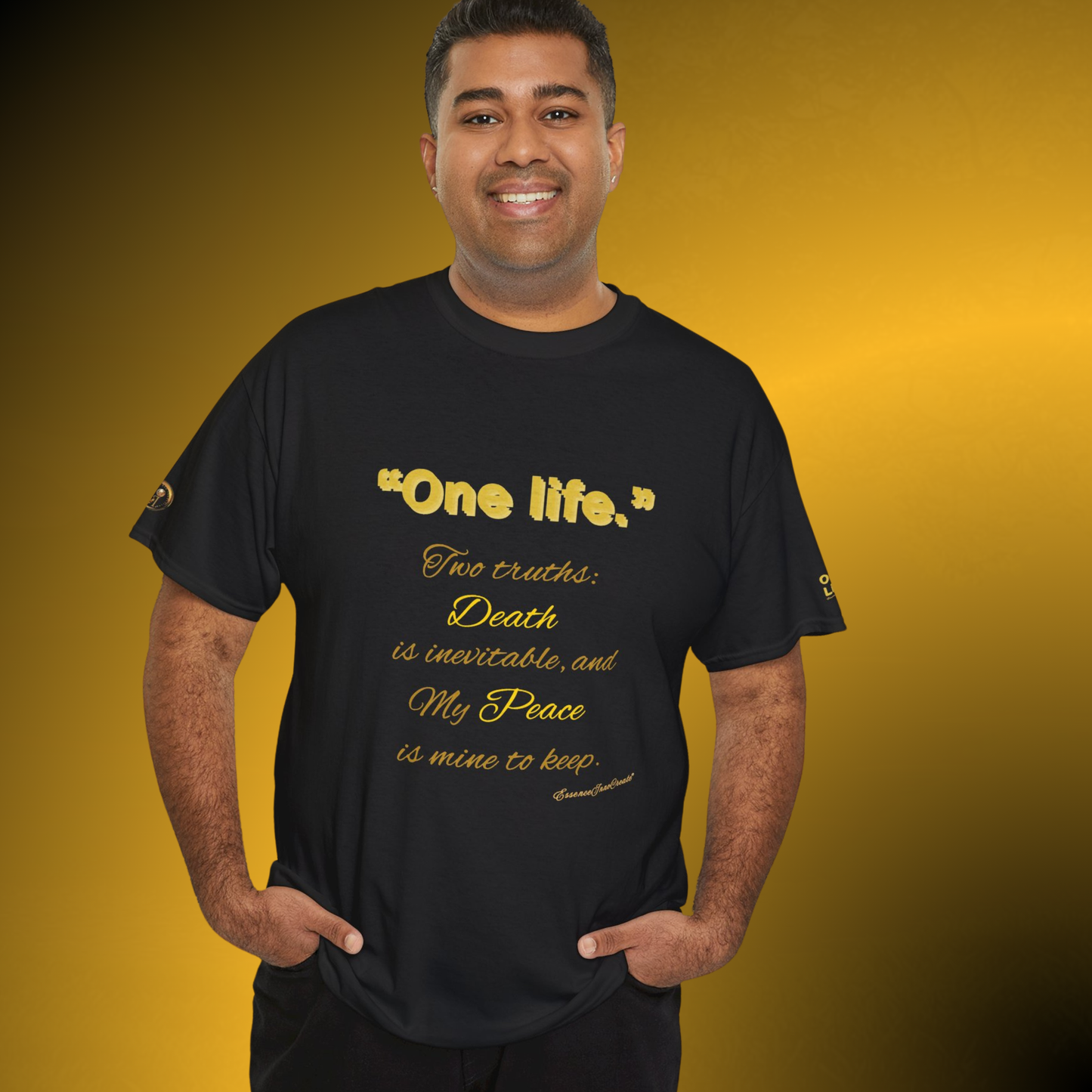 One Life Two Truths Tee – Minimal Quote Graphic T-Shirt