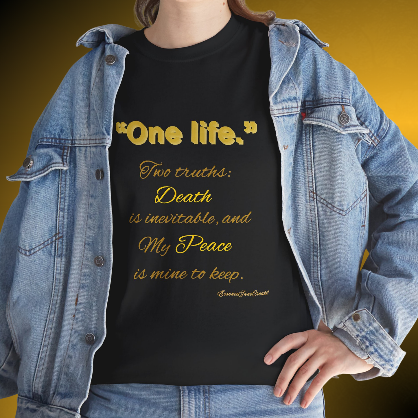 One Life Two Truths Tee – Minimal Quote Graphic T-Shirt
