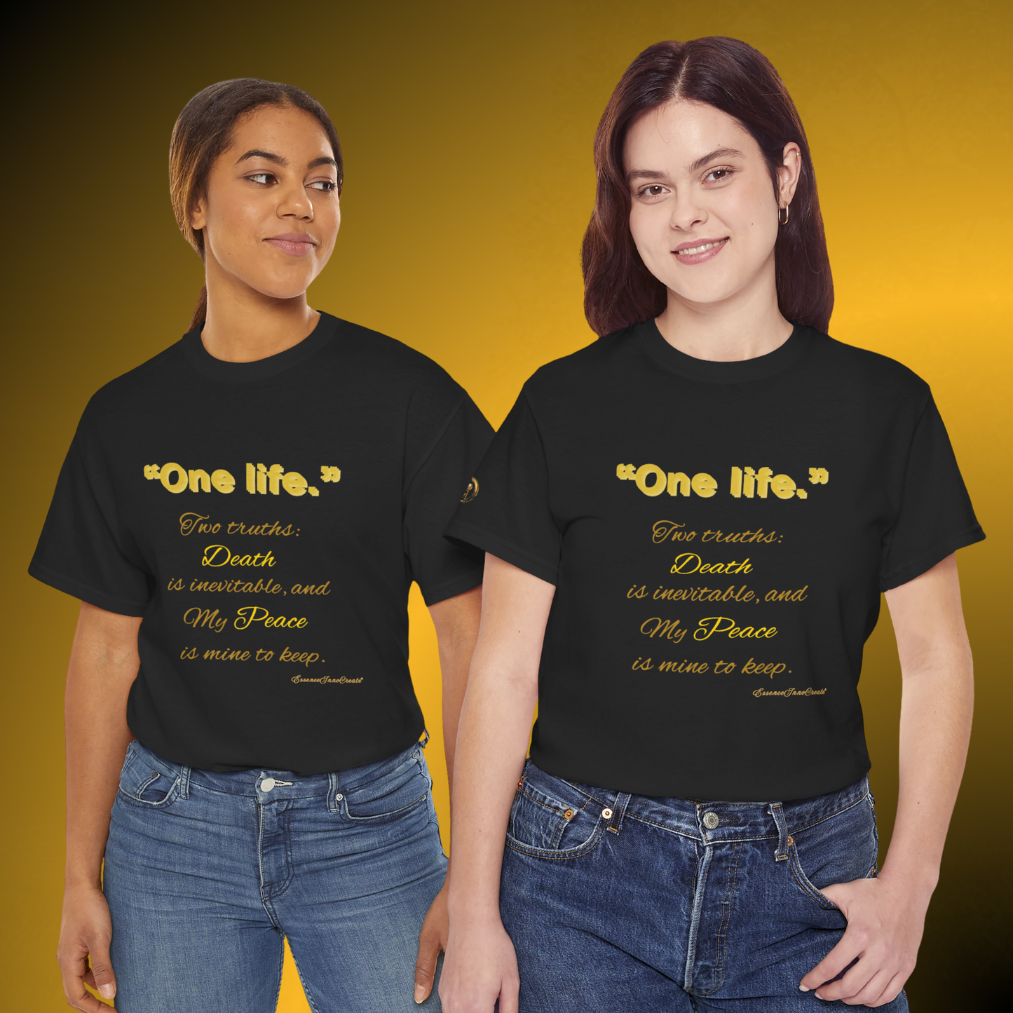 One Life Two Truths Tee – Minimal Quote Graphic T-Shirt
