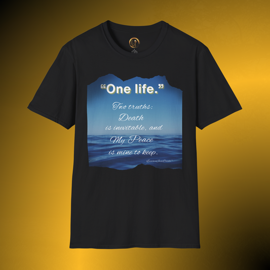 EssenceInnoCreate One Life Ocean Quote Tee | Inspirational Front Graphic T-Shirt