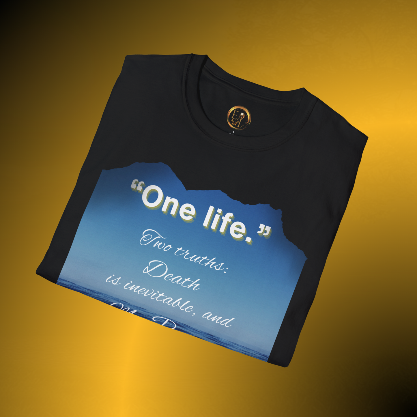 EssenceInnoCreate One Life Ocean Quote Tee | Inspirational Front Graphic T-Shirt