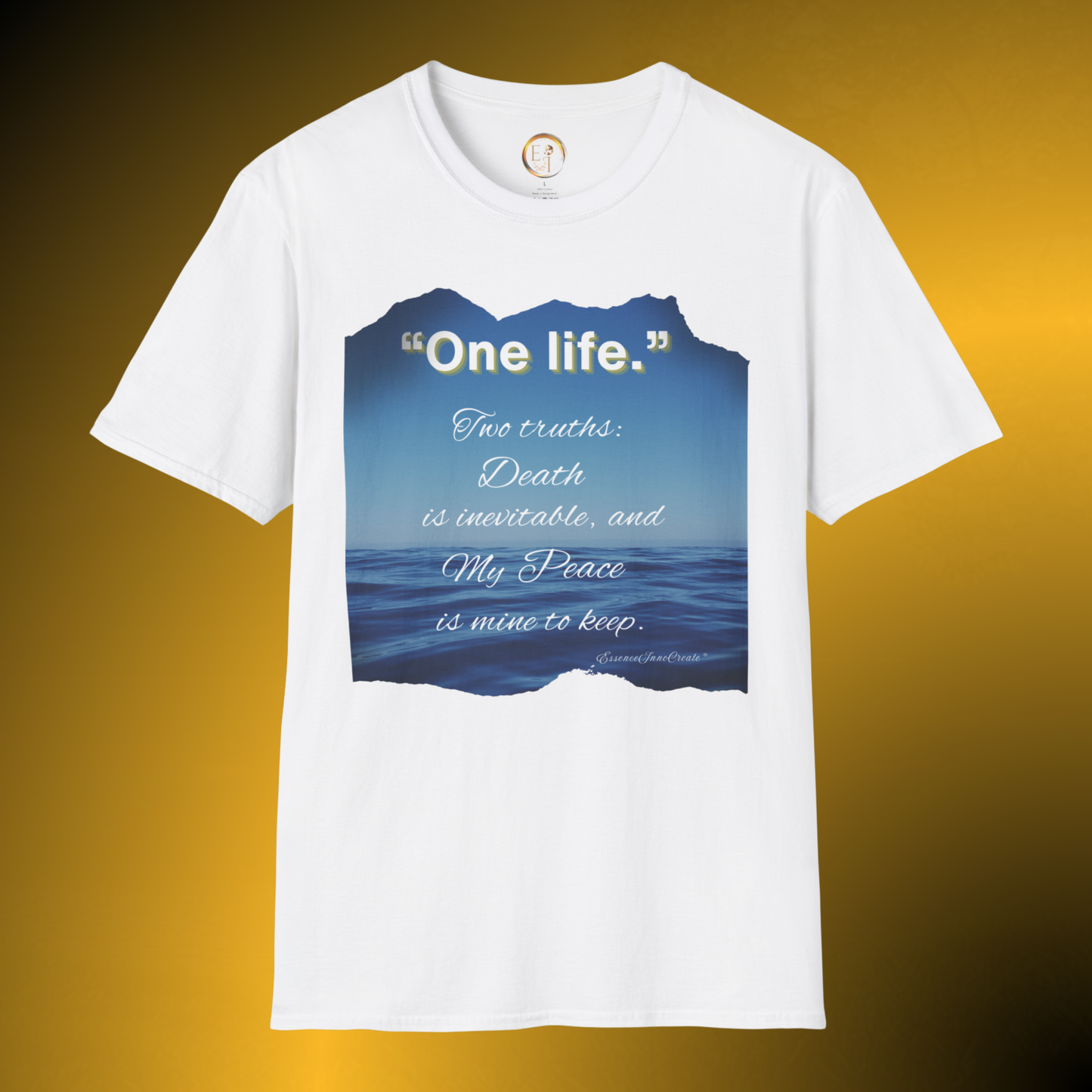 EssenceInnoCreate One Life Ocean Quote Tee | Inspirational Front Graphic T-Shirt