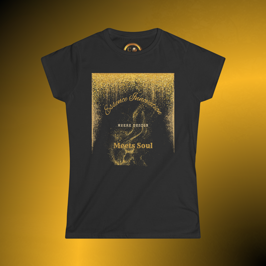 Design Meets Soul Women’s T-Shirt – Gold Graphic Tee