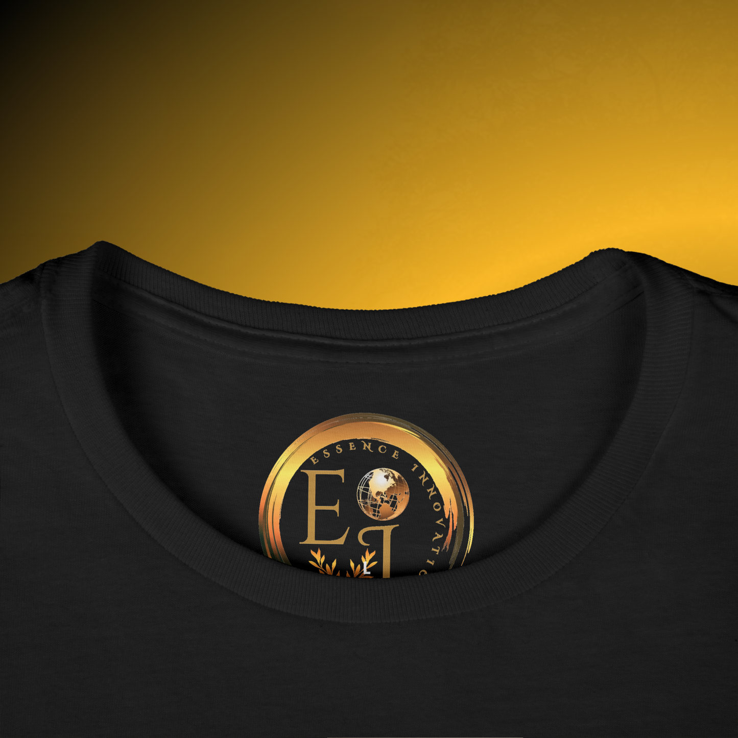 Design Meets Soul Women’s T-Shirt – Gold Graphic Tee